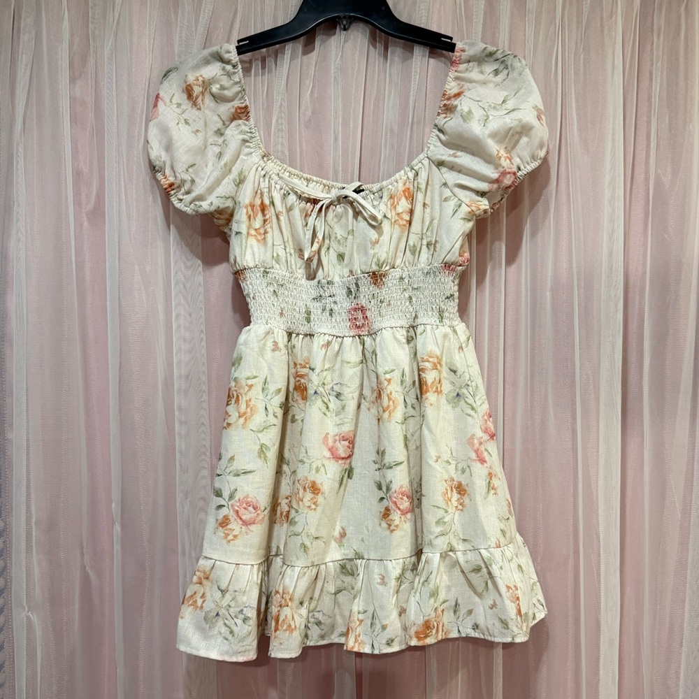 Windsor Floral Puff Sleeve Mini Dress